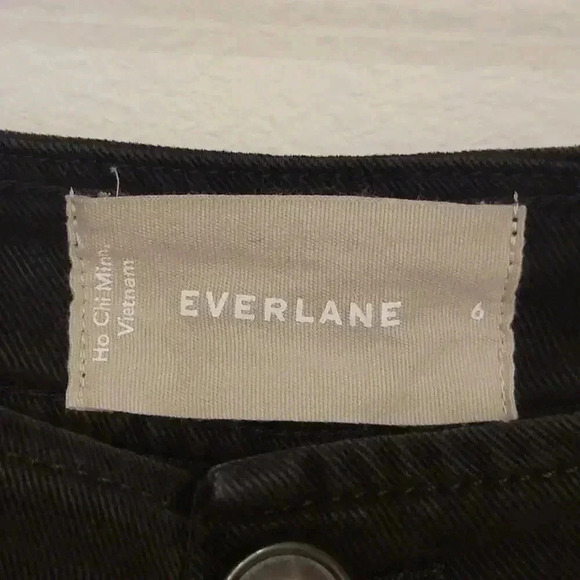 Everlane Sz 6 Black Chino Buttersoft High Rise Tapered Tencel Relax Pant Grunge - Picture 11 of 14